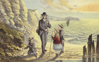 海の海岸で 作： Alexander Francis Lydon